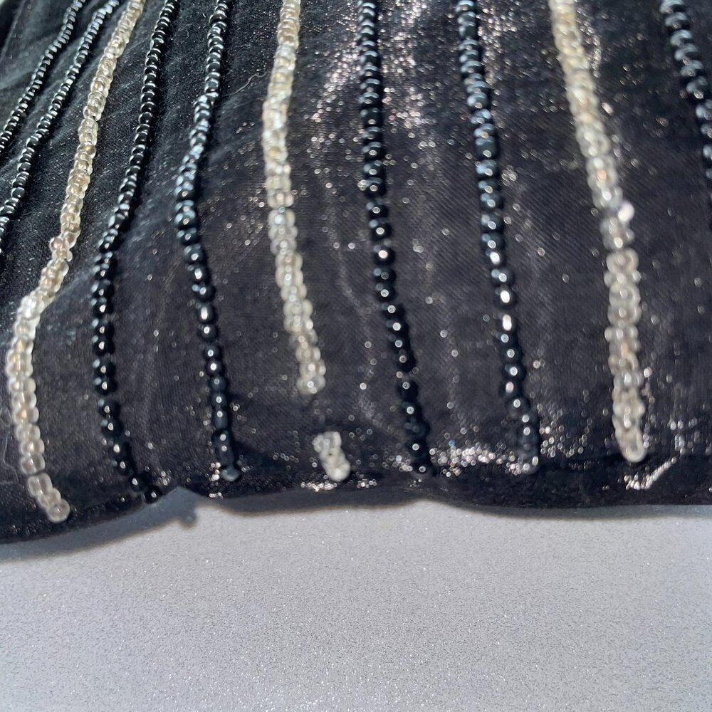Black Beaded Evening Bag - Picture 5 of 7